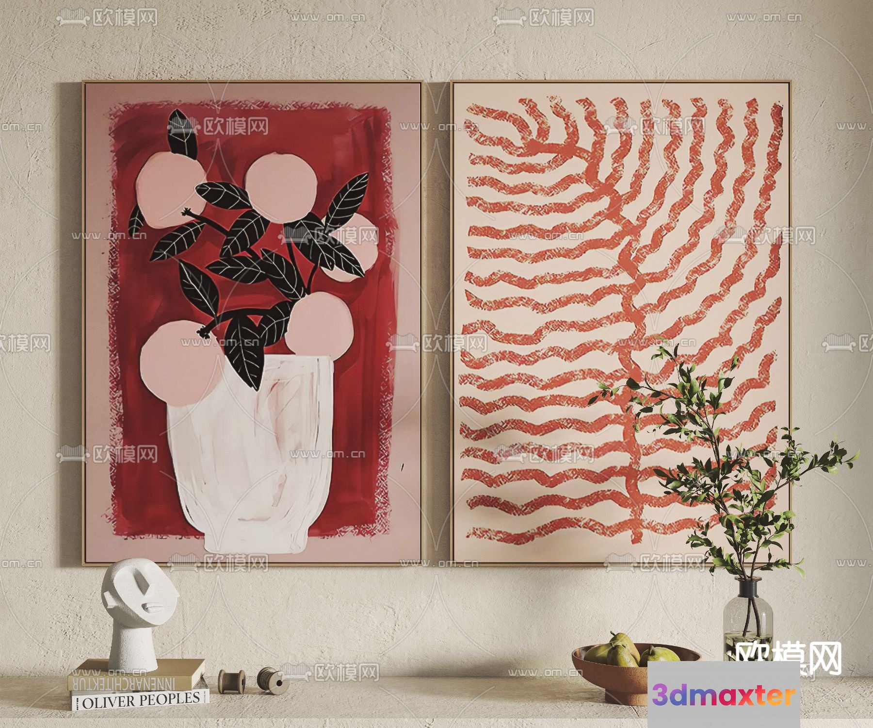 Modern Art Print 3D Model - 16774 - VRAY Render