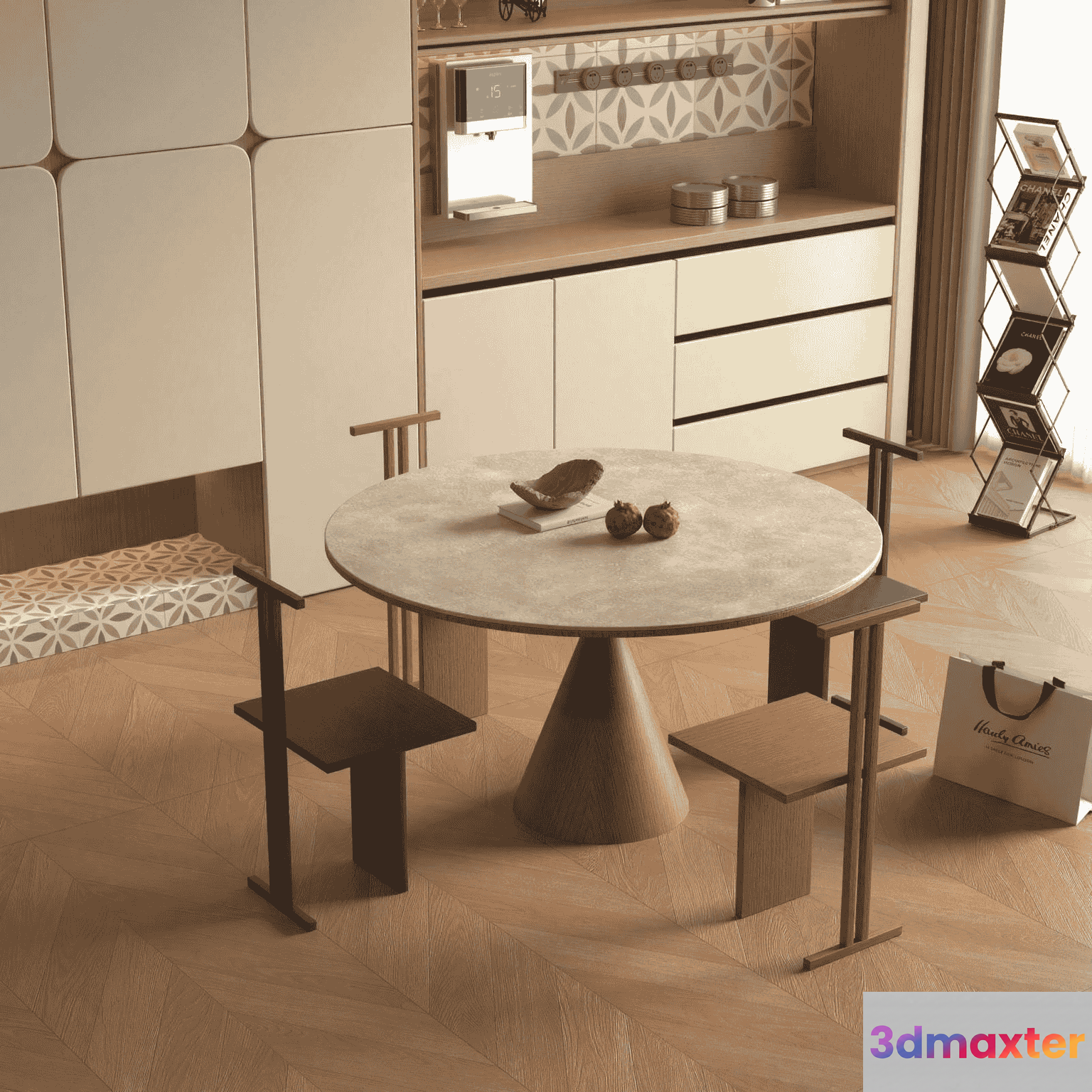 Modern Living Room 3D Model - 15007 - VRAY Render