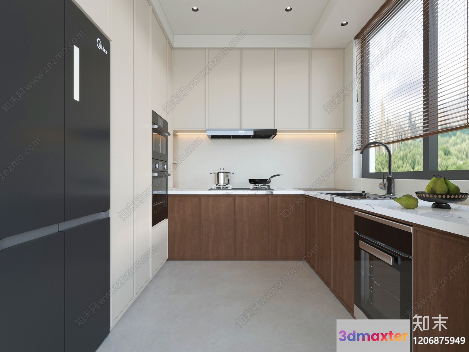 Modern Kitchen 3D Model - 22176 - VRAY Render