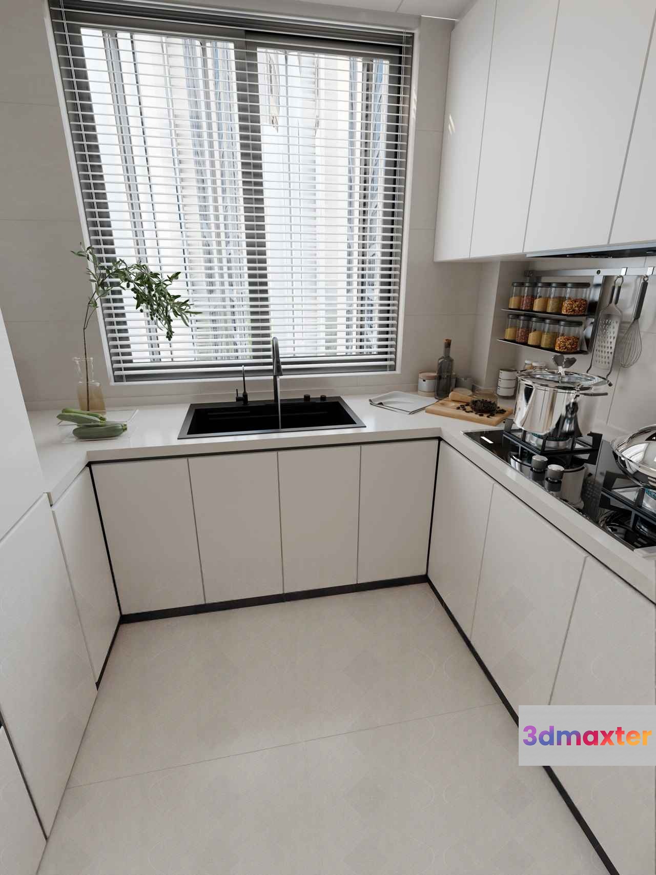 Modern Kitchen 3D Model - 178 - VRAY Render