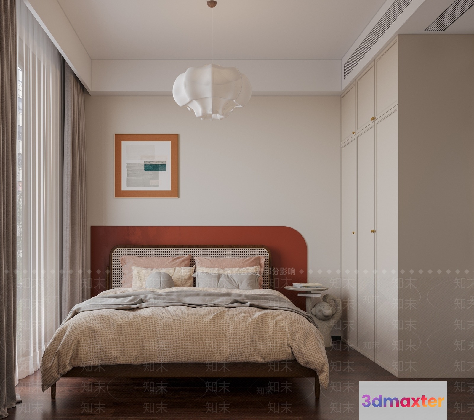 Cozy Bedroom 3D Model - 1938 - VRAY Render