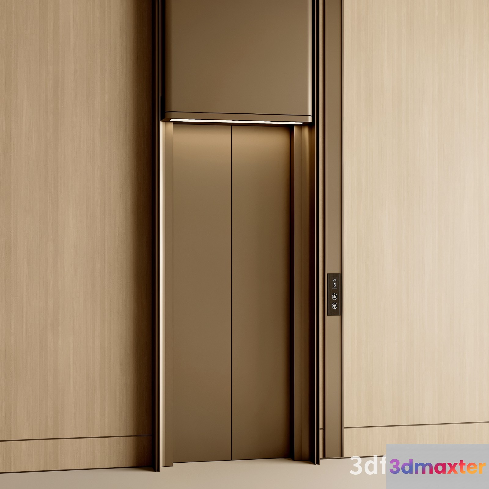 Modern Elevator Doors 3D Model - 20140 - VRAY Render