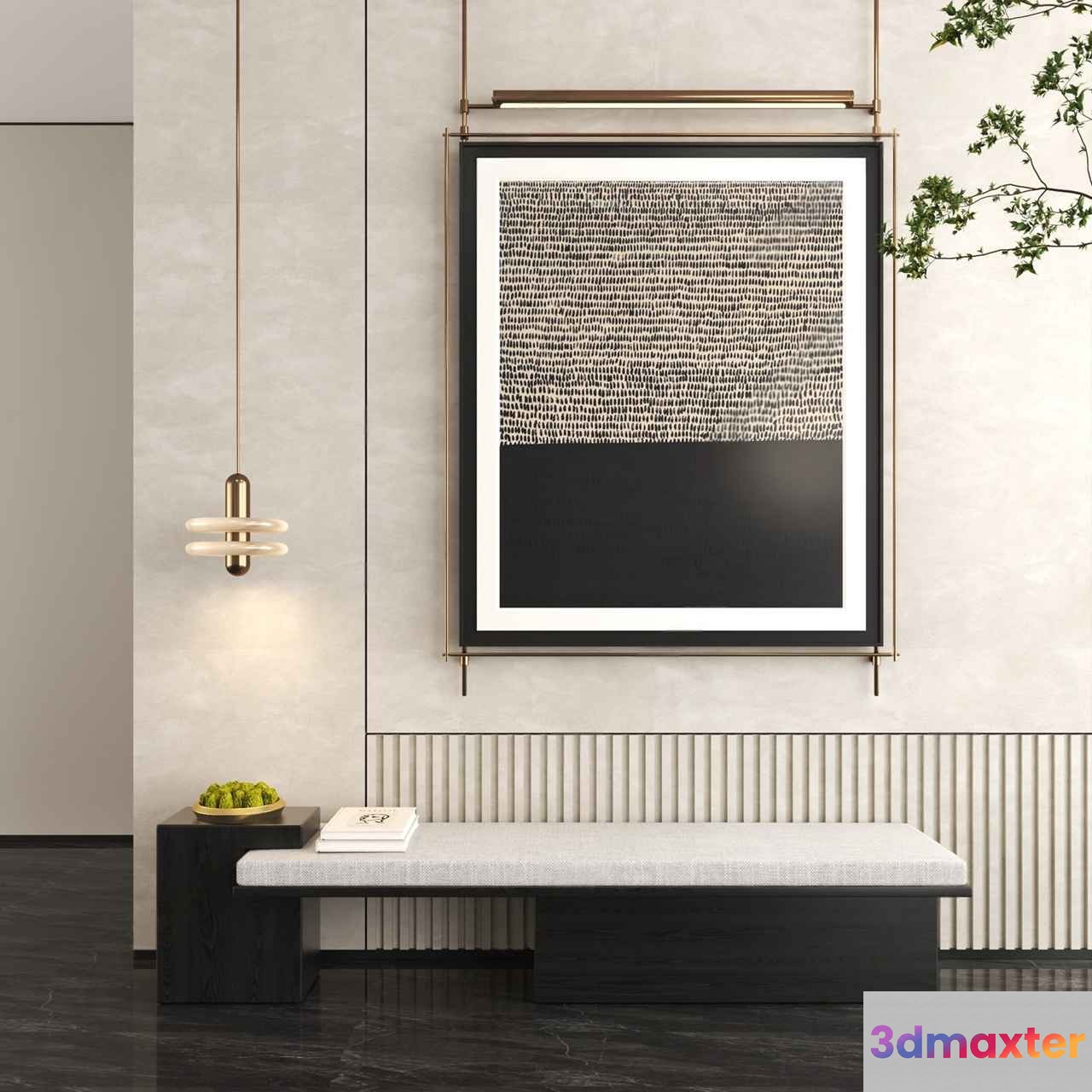 Modern Minimalist Artwork 3D Model - 1851 - VRAY Render