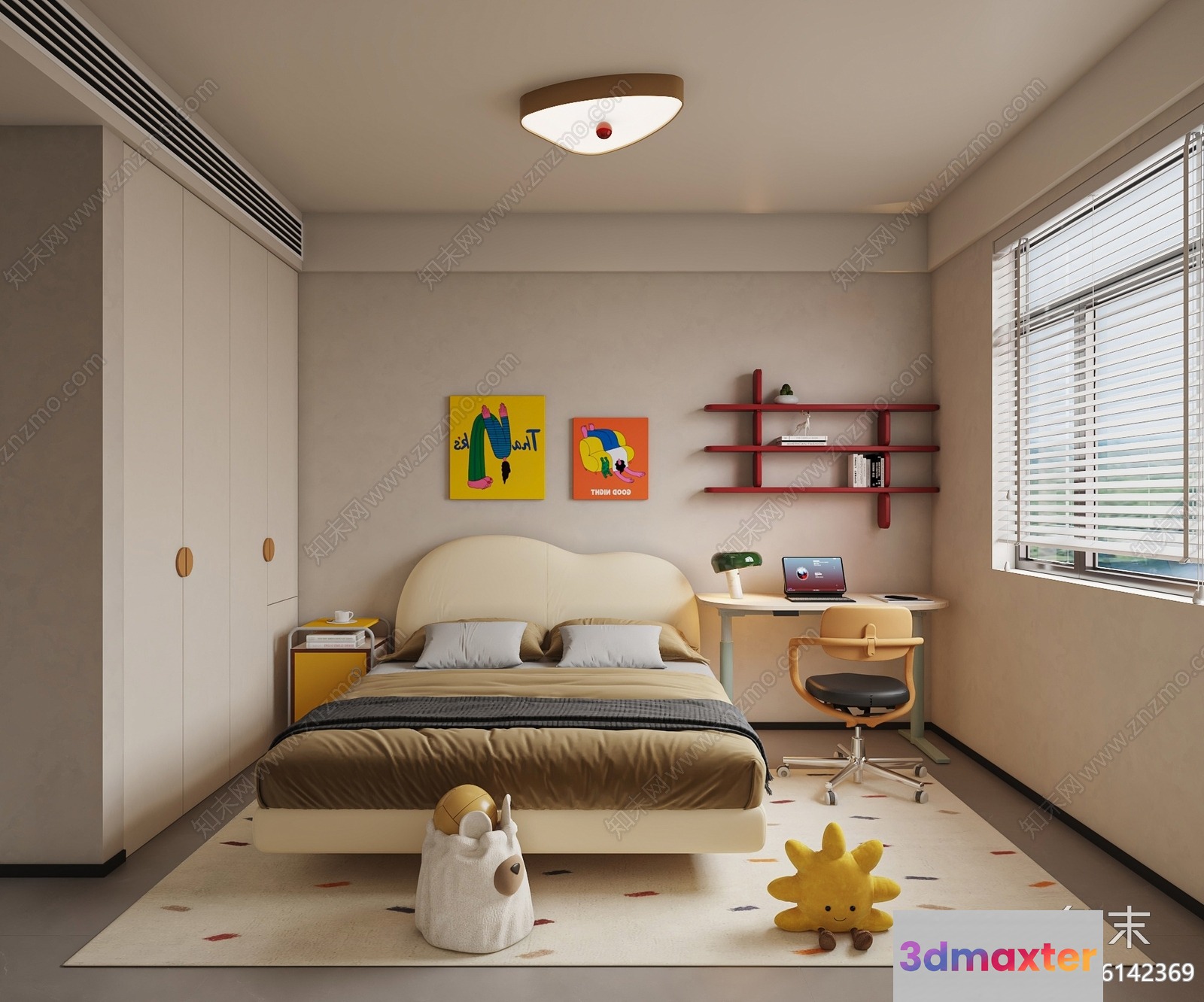 Cozy Kids' Bedroom 3D Model - 16504 - VRAY Render