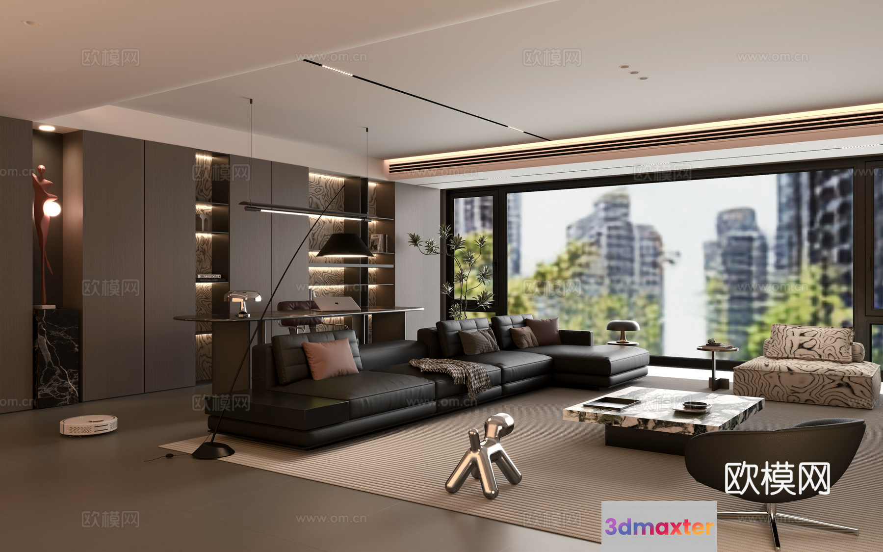 Modern Living Room 3D Model - 5750 - VRAY Render