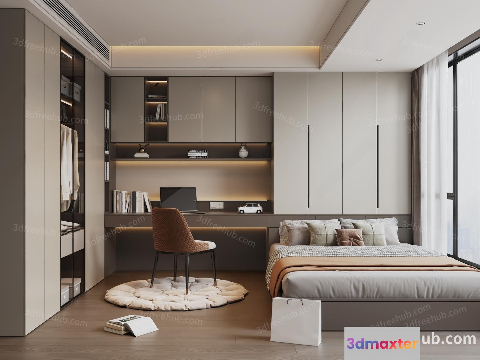 Cozy Bedroom 3D Model - 22434 - VRAY Render