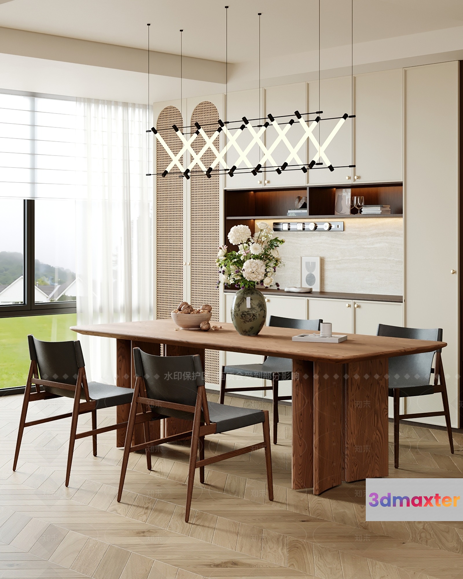 Modern Dining Room 3D Model - 20134 - VRAY Render