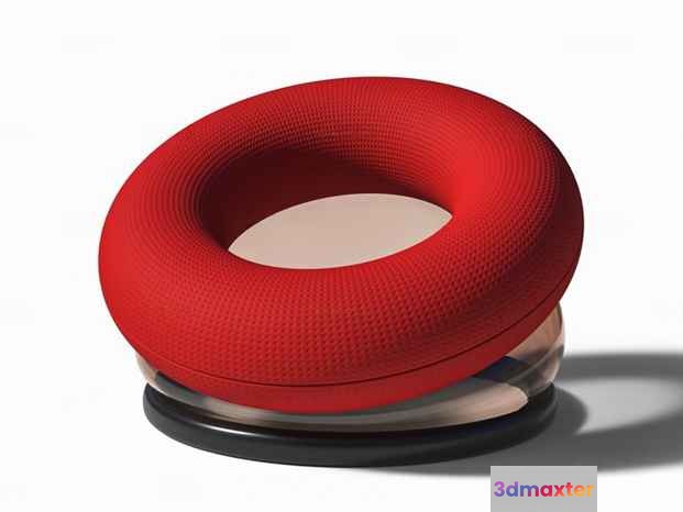 Red And Clear Ring 3D Model - 17337 - VRAY Render