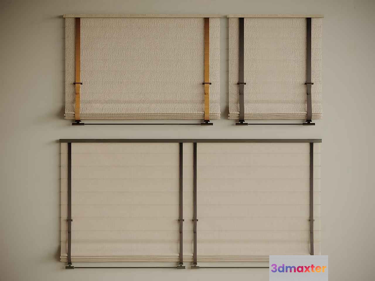 Two Window Blinds 3D Model - 18631 - VRAY Render