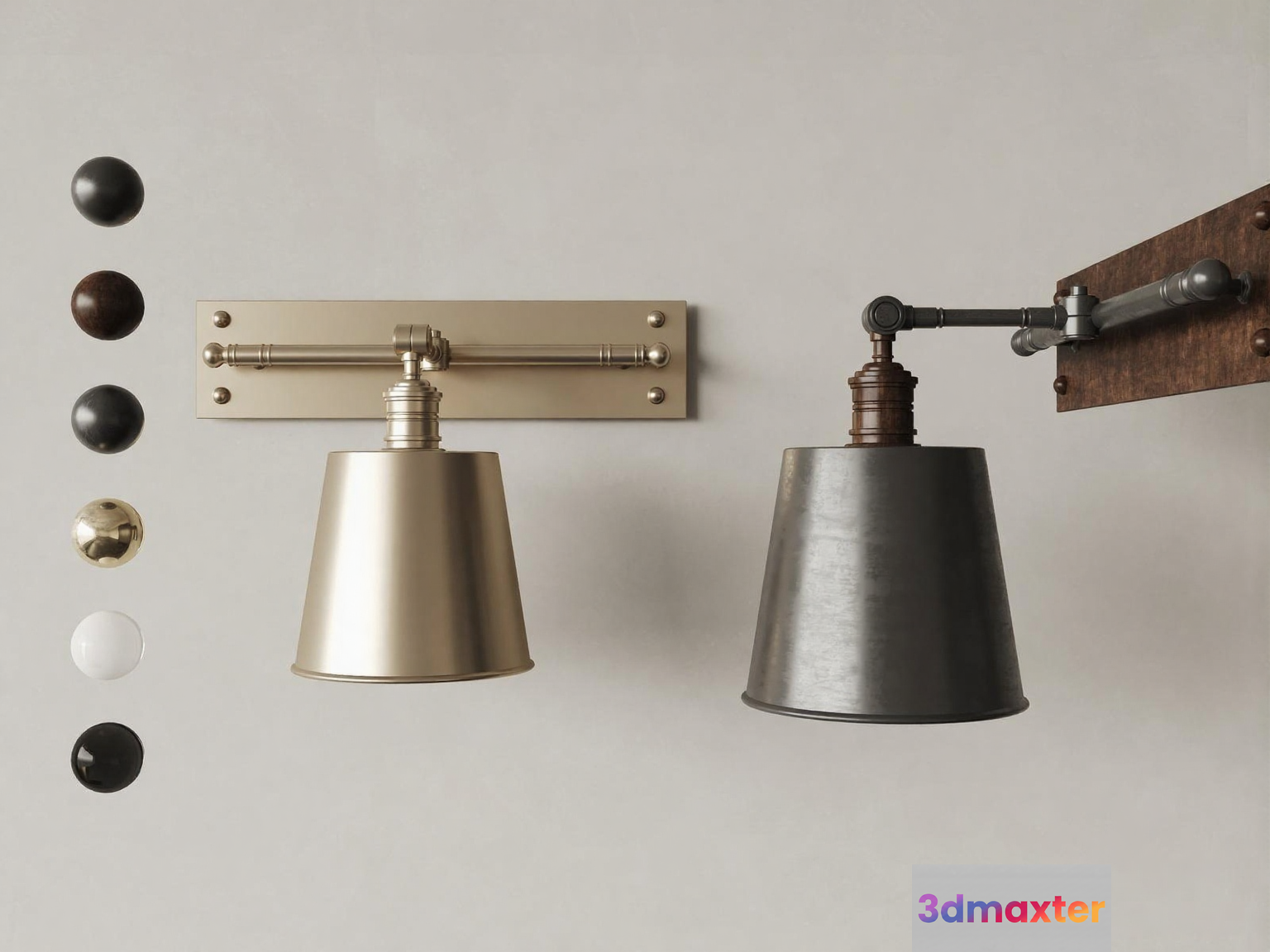 Gold Light Fixture 3D Model - 4497 - CORONA Render