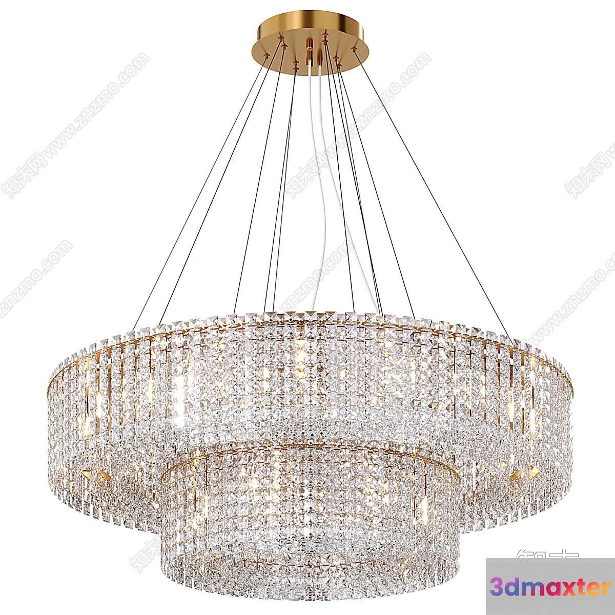 Gold Light Fixture 3D Model - 6205 - VRAY Render
