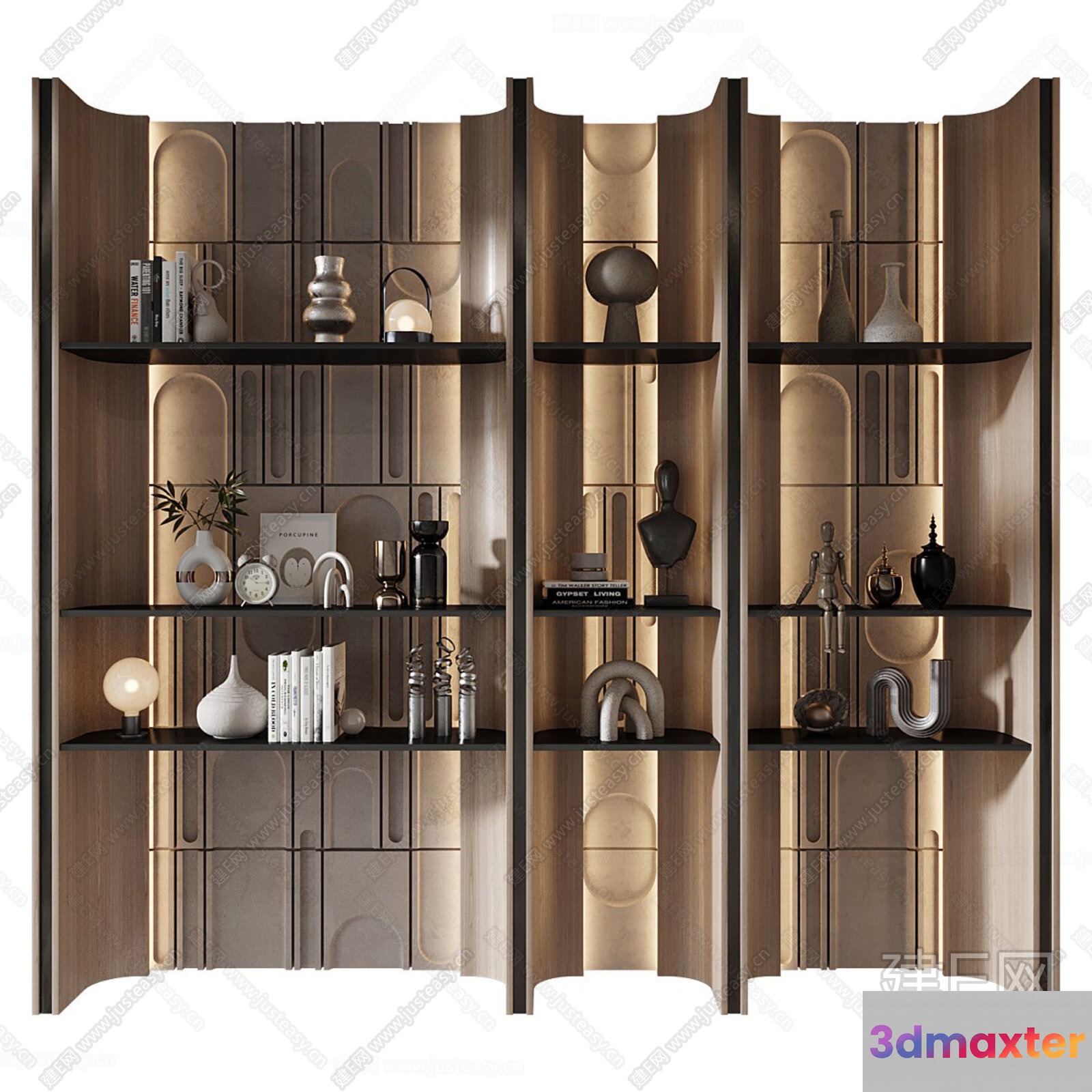 Modern Shelving Unit 3D Model - 22477 - CORONA Render