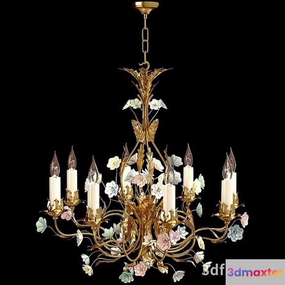 Gold Light Fixture 3D Model - 6617 - VRAY Render