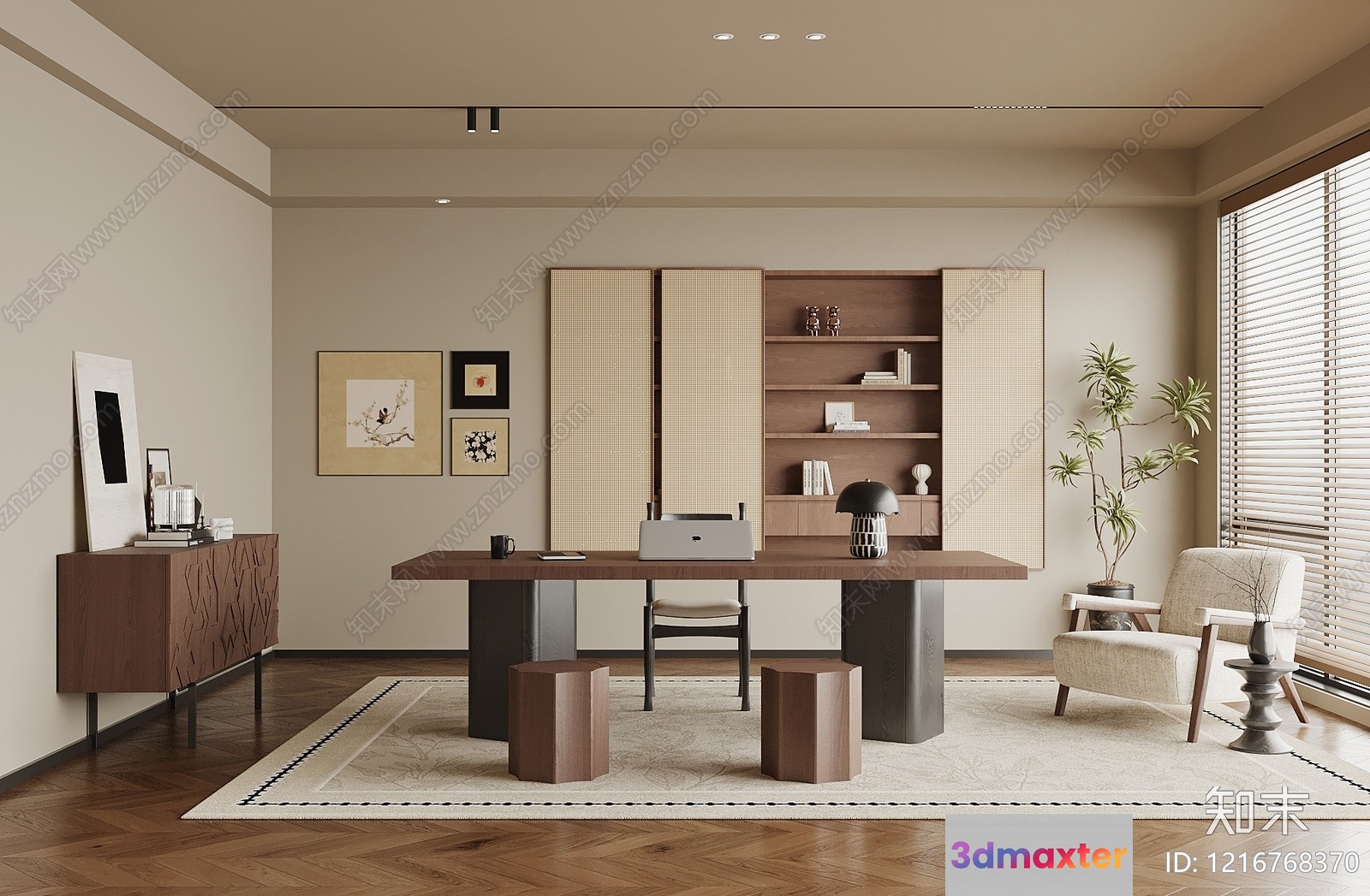 A Modern Office Space 3D Model - 16447 - VRAY Render