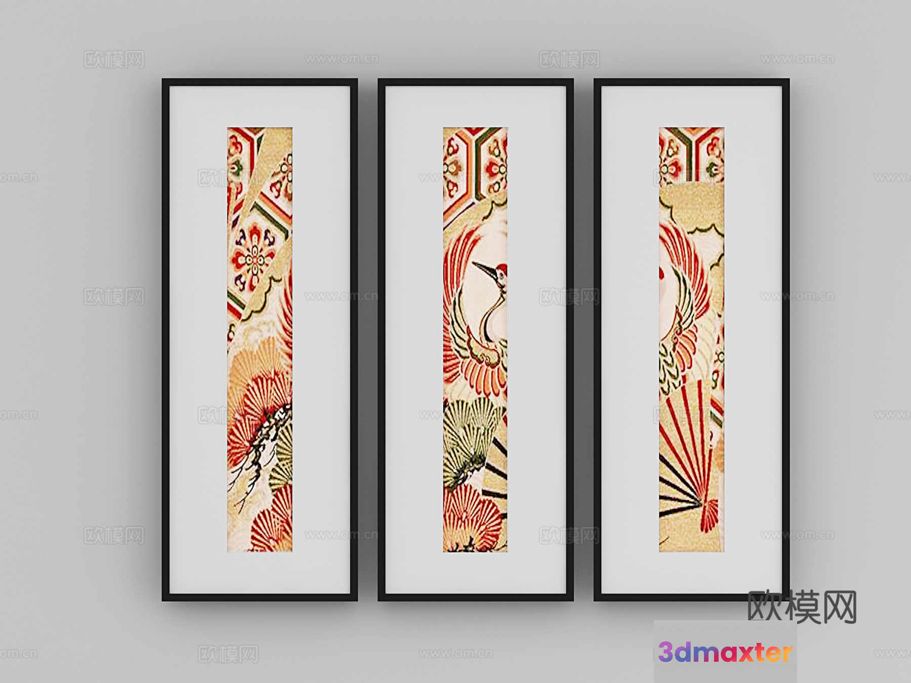 Traditional Japanese Artwork 3D Model - 11808 - VRAY Render