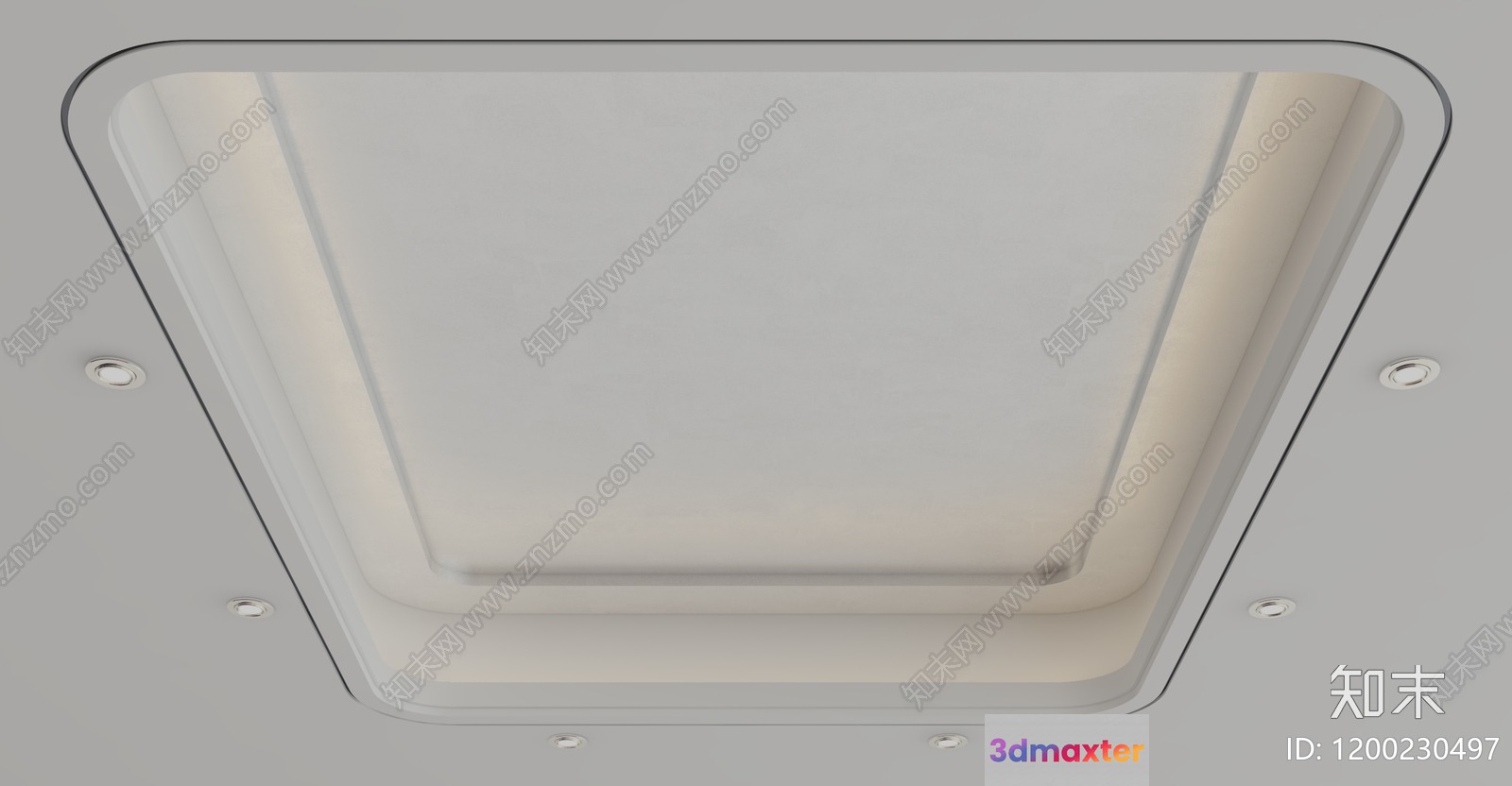 A Ceiling With Lights 3D Model - 11897 - VRAY Render