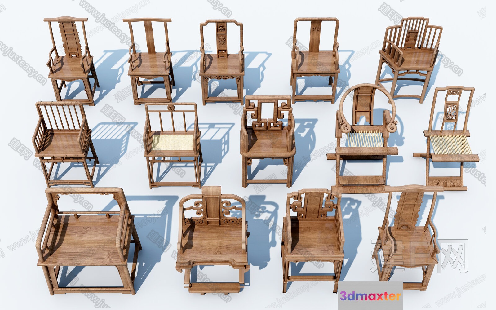Wooden Chairs 3D Model - 16788 - VRAY Render