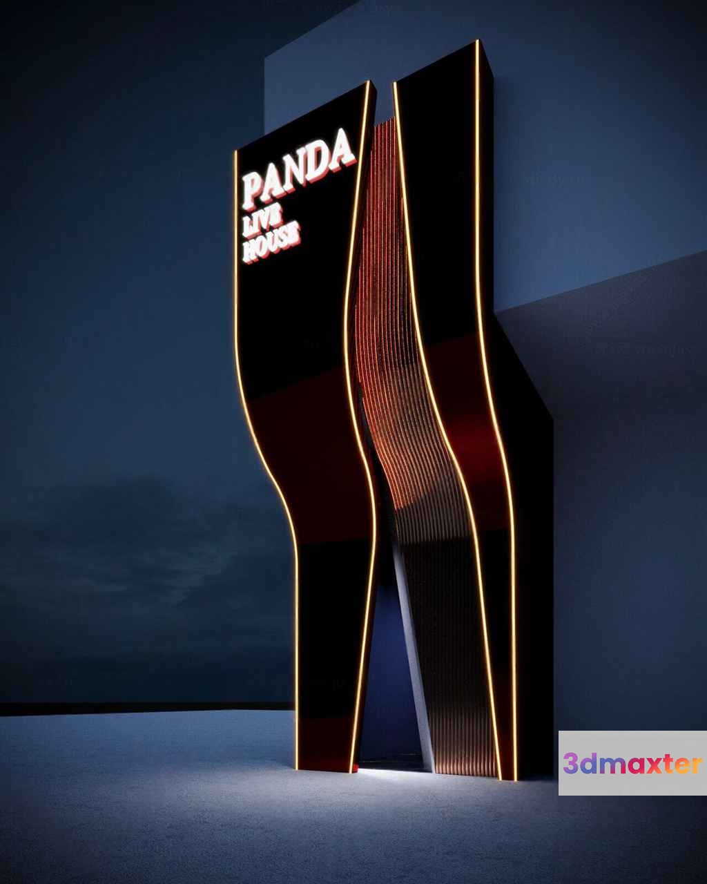 A Large Illuminated Sign 3D Model - 17259 - CORONA Render