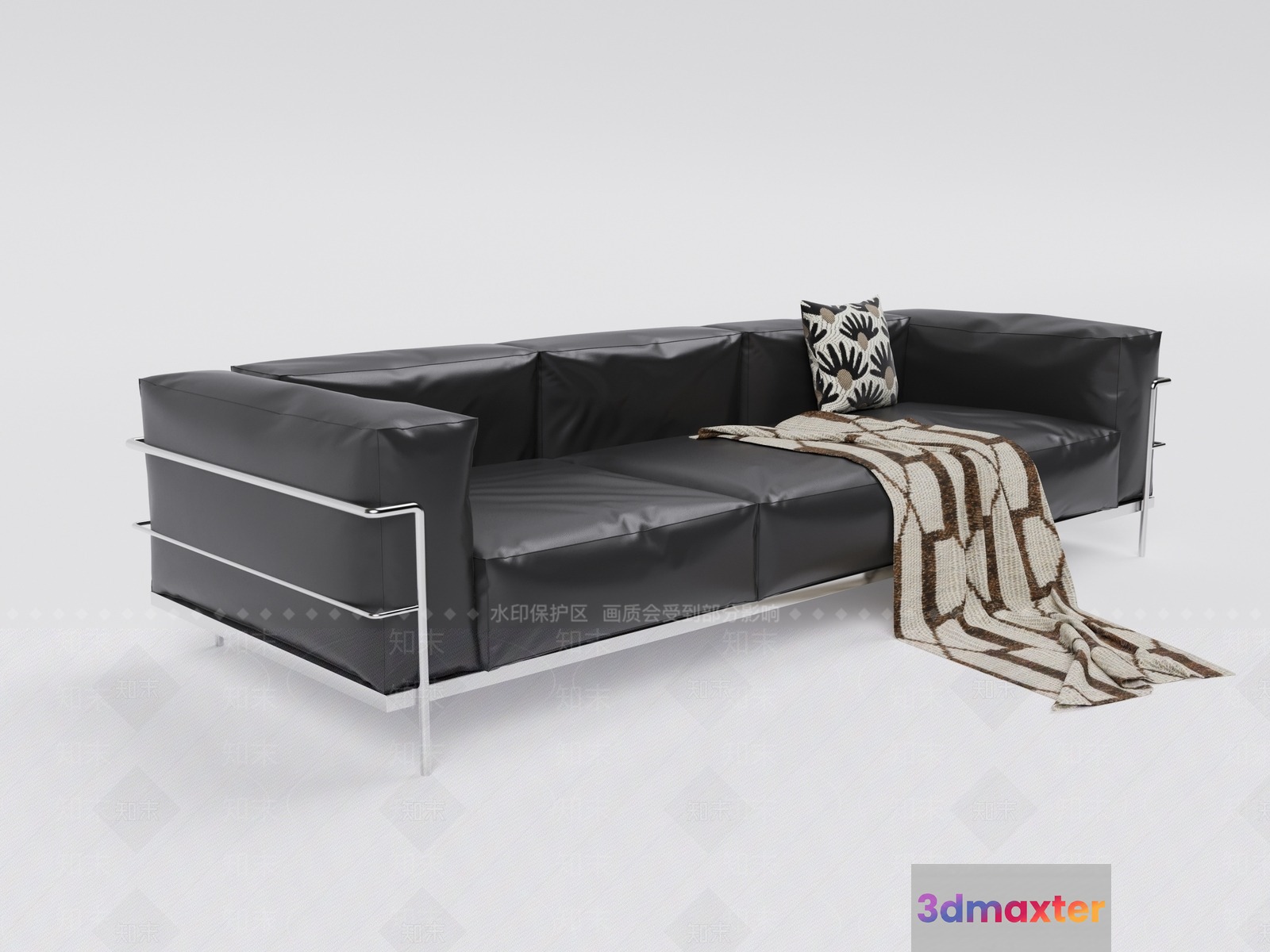 Modern L-Shaped Sofa 3D Model - 3220 - VRAY Render