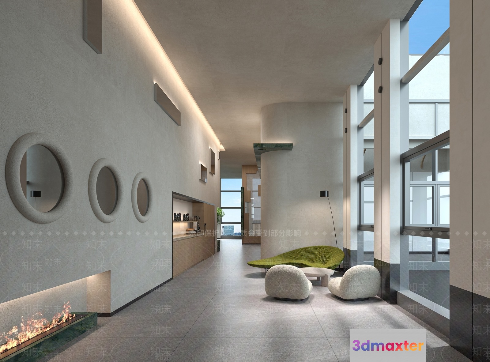 Modern Minimalist Interior Design 3D Model - 23193 - VRAY Render