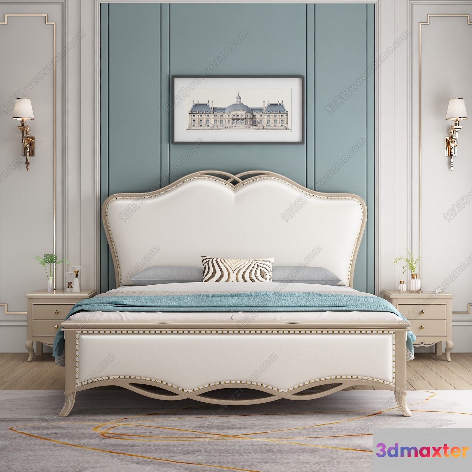 A Modern Bedroom 3D Model - 12764 - VRAY Render