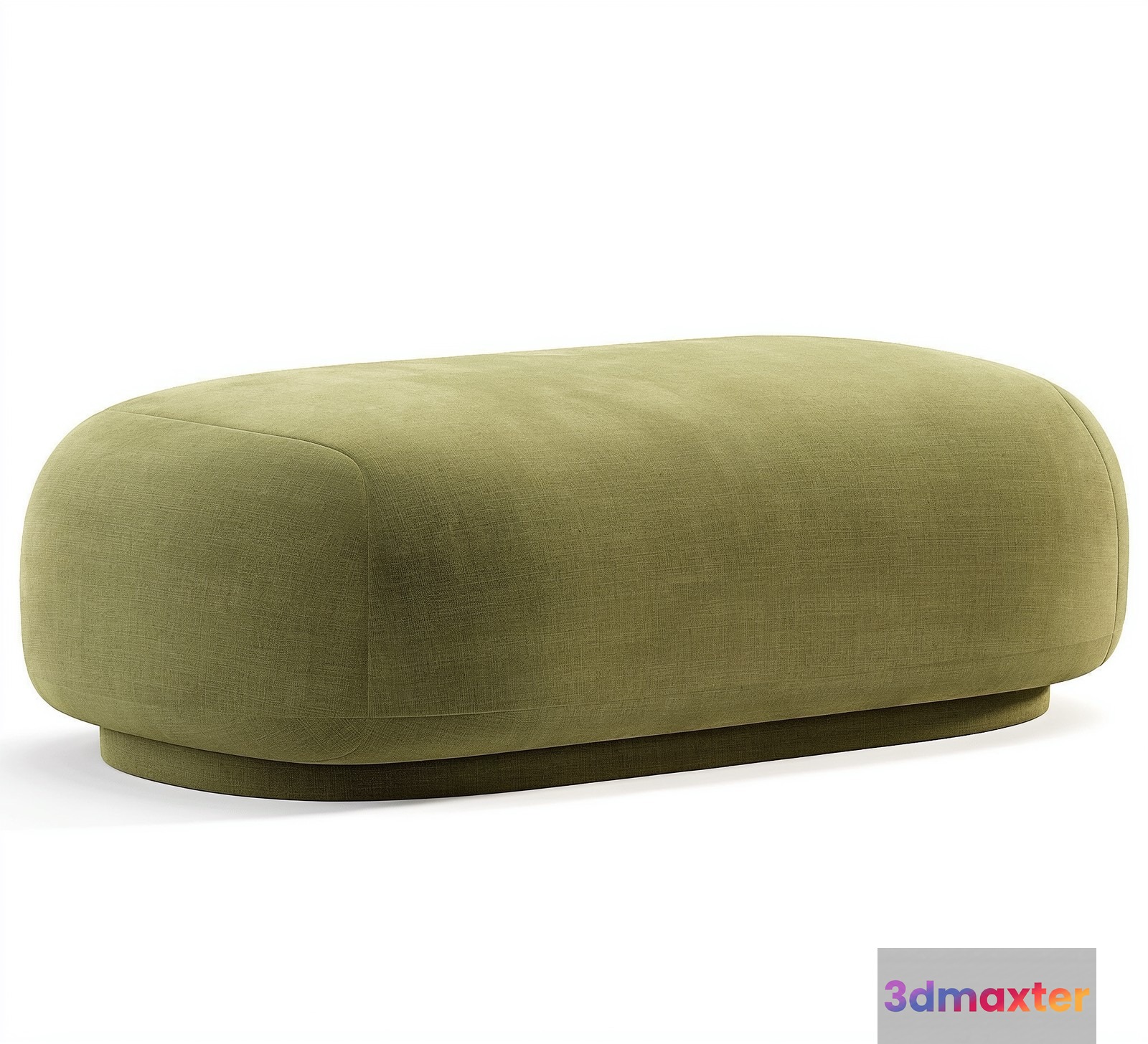 Modern Green Ottoman 3D Model - 20592 - VRAY Render