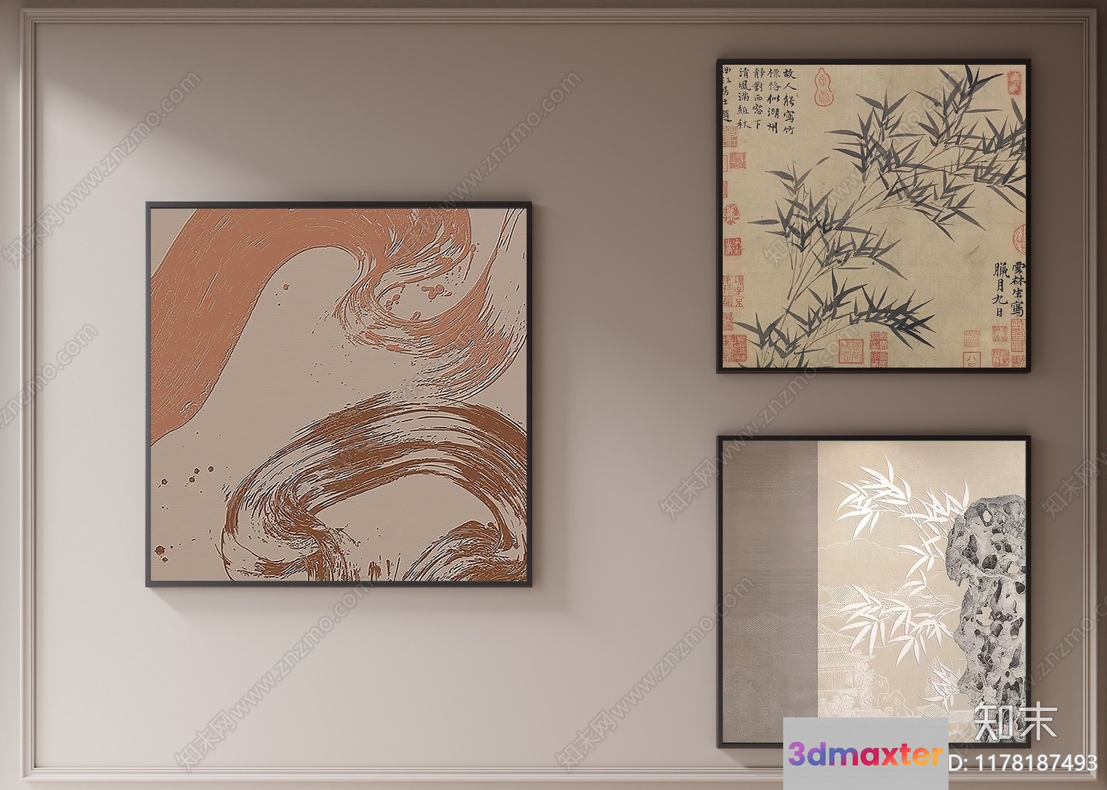 Abstract Art Pieces 3D Model - 1144 - CORONA Render