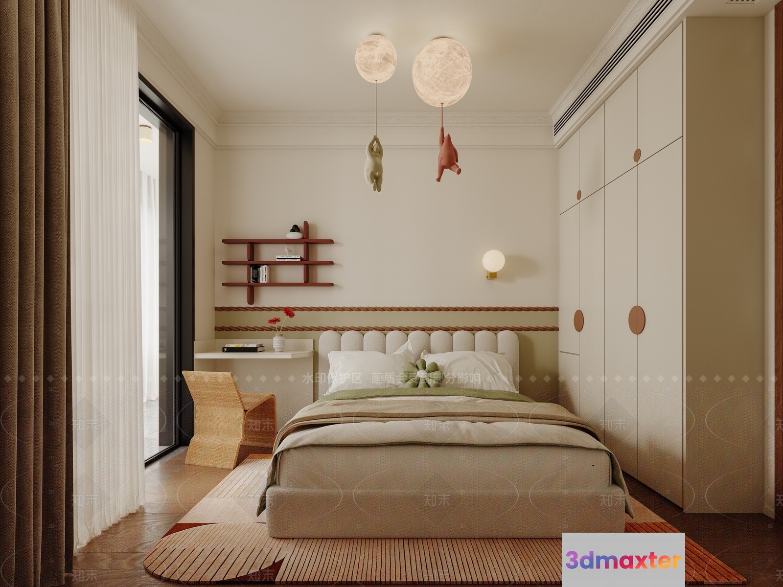 Cozy Bedroom 3D Model - 20438 - VRAY Render
