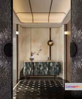 Modern Entryway Decor 3D Model - 788 - CORONA Render