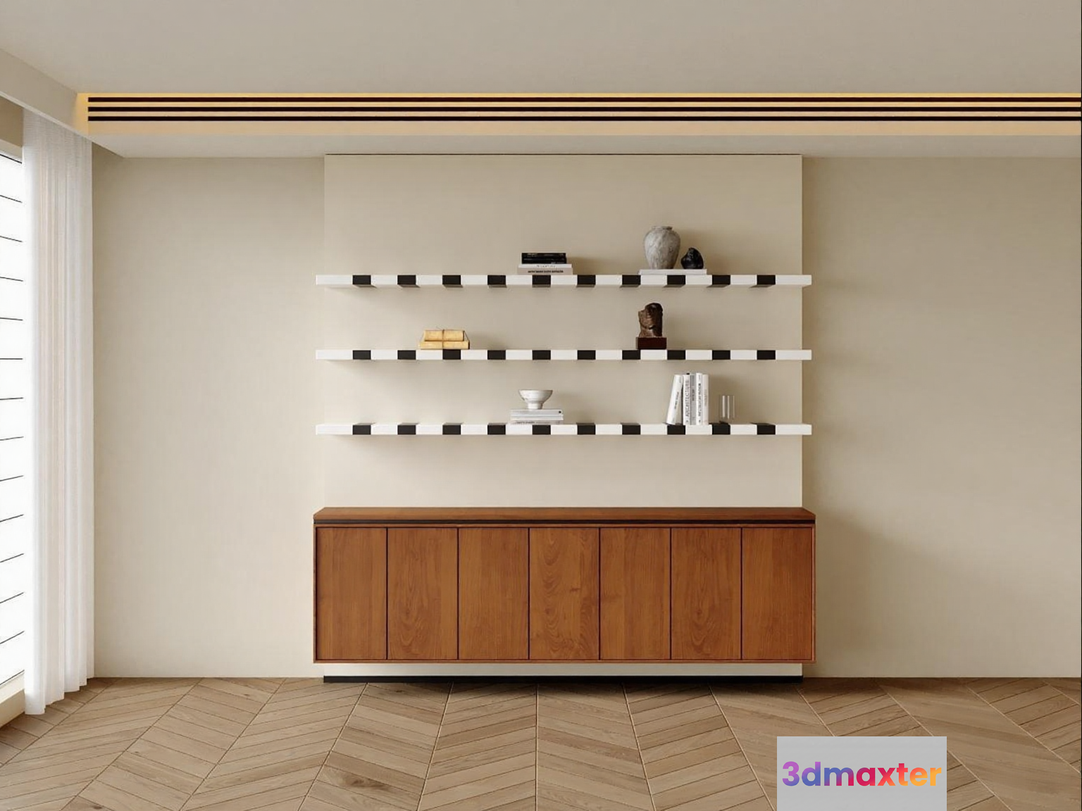 Modern Living Room 3D Model - 4811 - VRAY Render