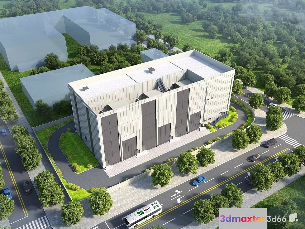 A Large White Building 3D Model - 22725 - CORONA Render