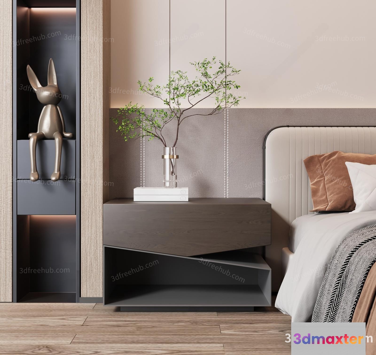 Cozy Bedroom 3D Model - 19383 - VRAY Render