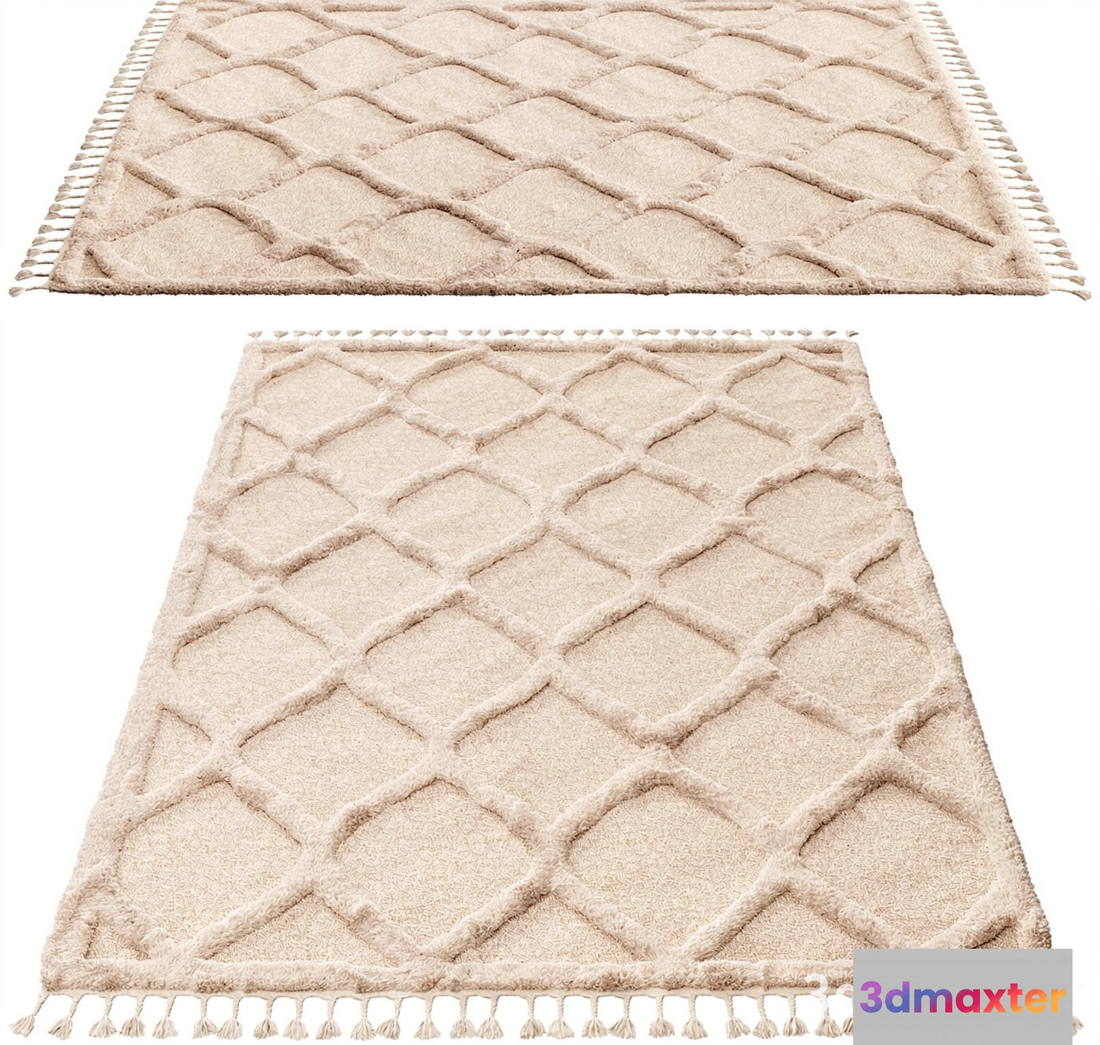 Modern Cream Rug 3D Model - 22415 - VRAY Render