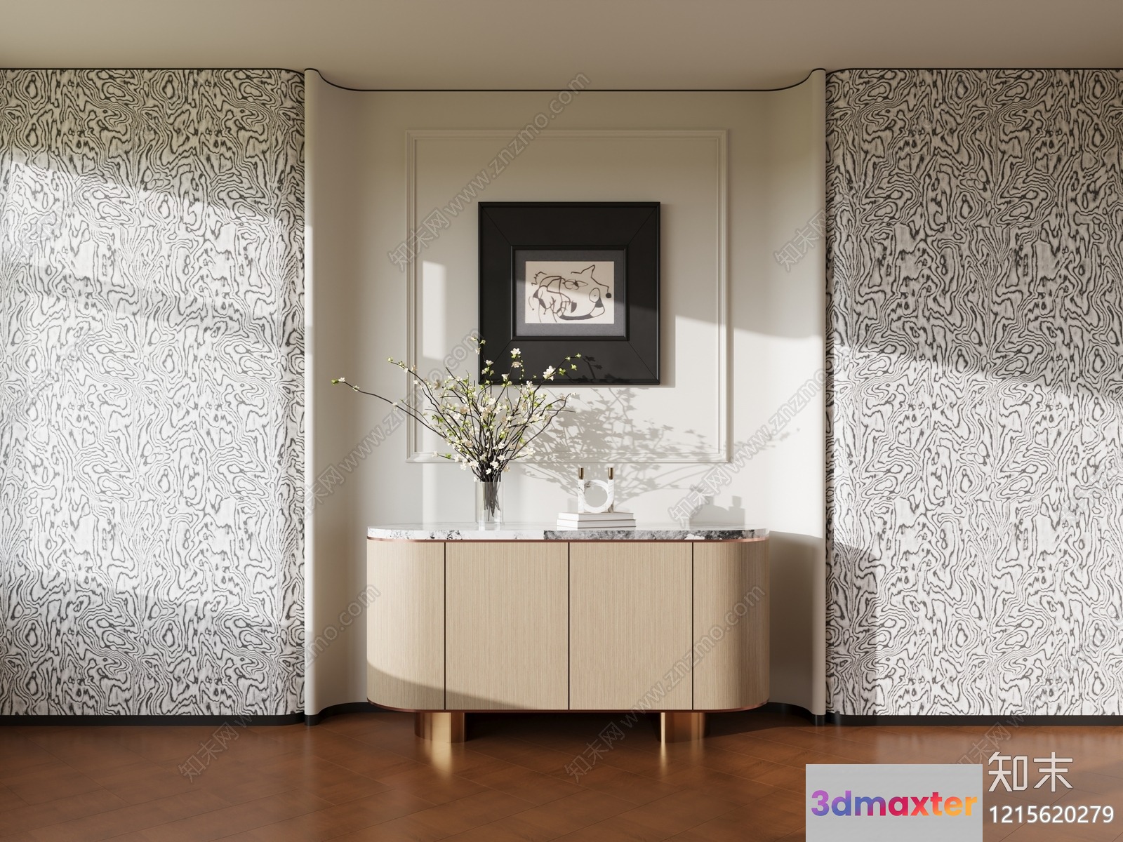 A Modern Sideboard 3D Model - 10185 - VRAY Render