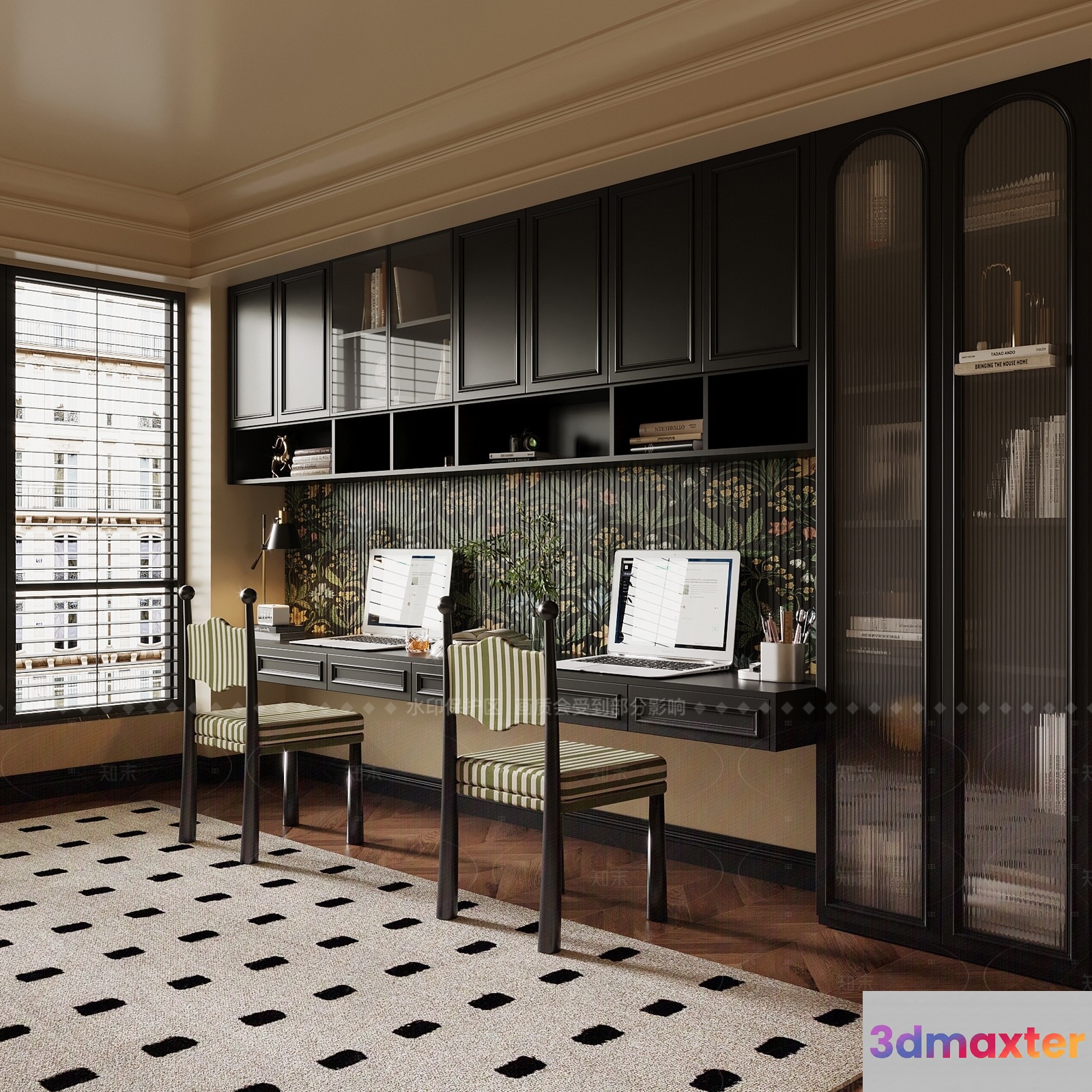 A Home Office 3D Model - 22495 - VRAY Render