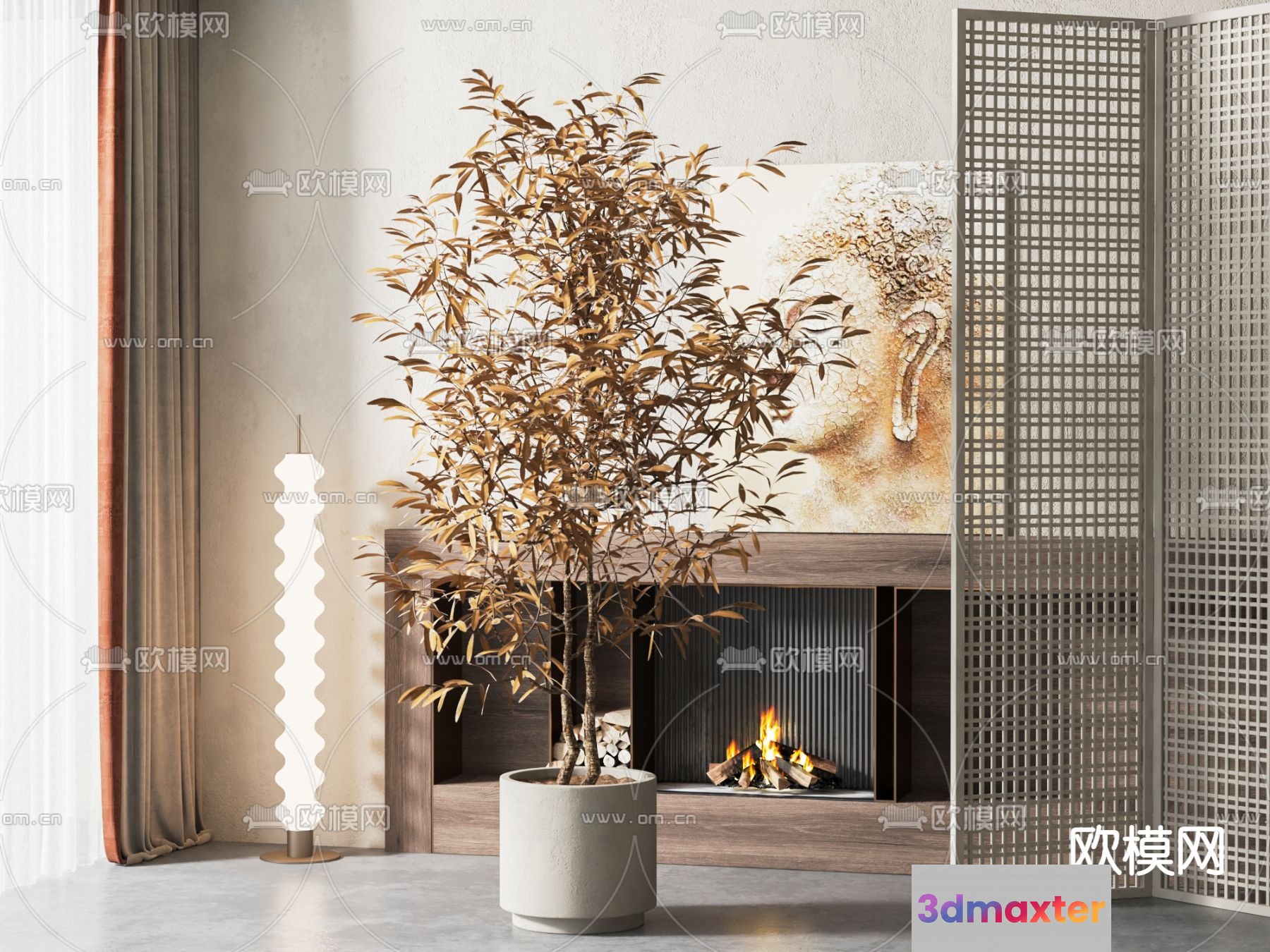 Modern Living Room 3D Model - 7826 - VRAY Render