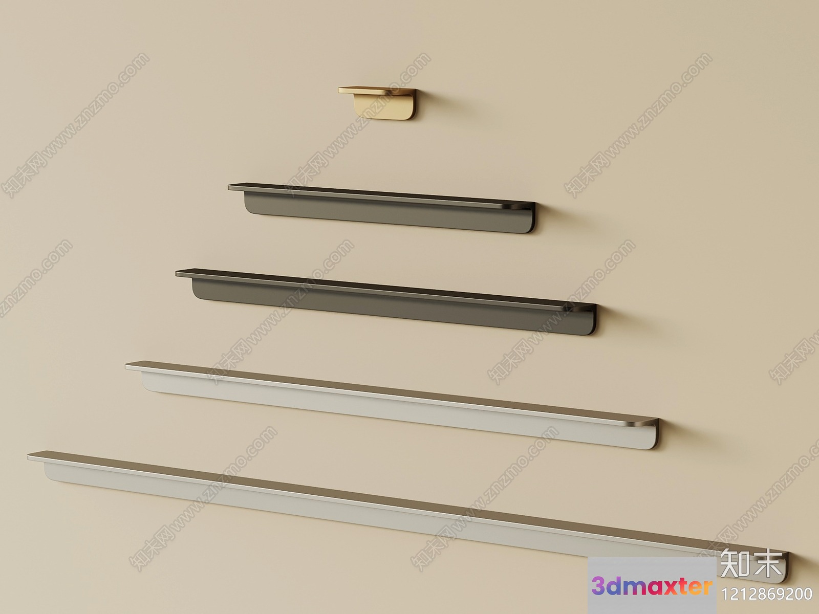 Modern Metal Shelf 3D Model - 9879 - VRAY Render