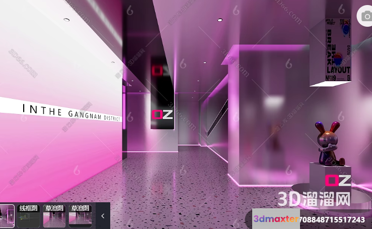 Modern 3D Graphic Design 3D Model - 15587 - CORONA Render