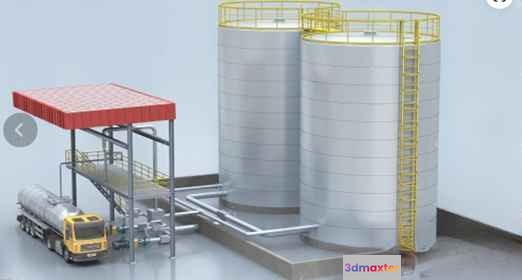 Industrial Storage Facility 3D Model - 5356 - VRAY Render