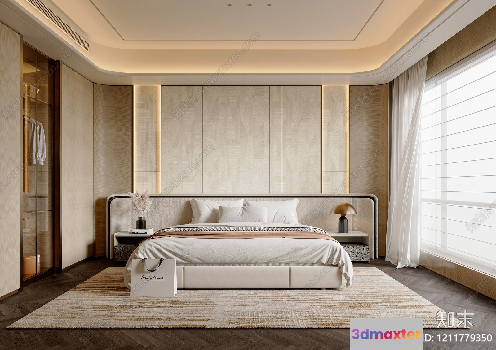 Modern Bedroom 3D Model - 8485 - VRAY Render