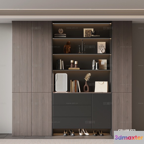 Modern Shelving Unit 3D Model - 11129 - VRAY Render