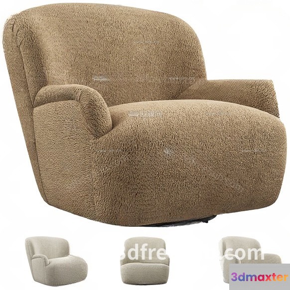 Cozy Tan Chair 3D Model - 19326 - VRAY Render