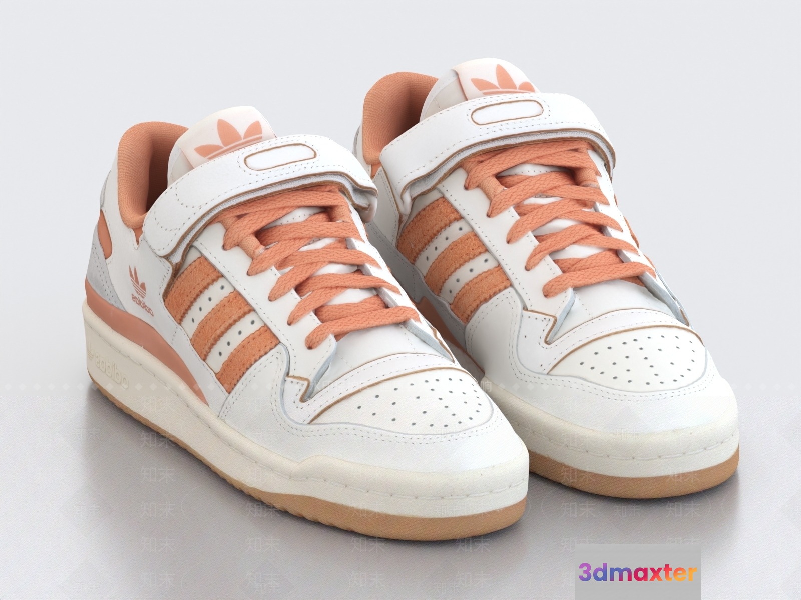 White And Pink Adidas Sneakers 3D Model - 22385 - VRAY Render