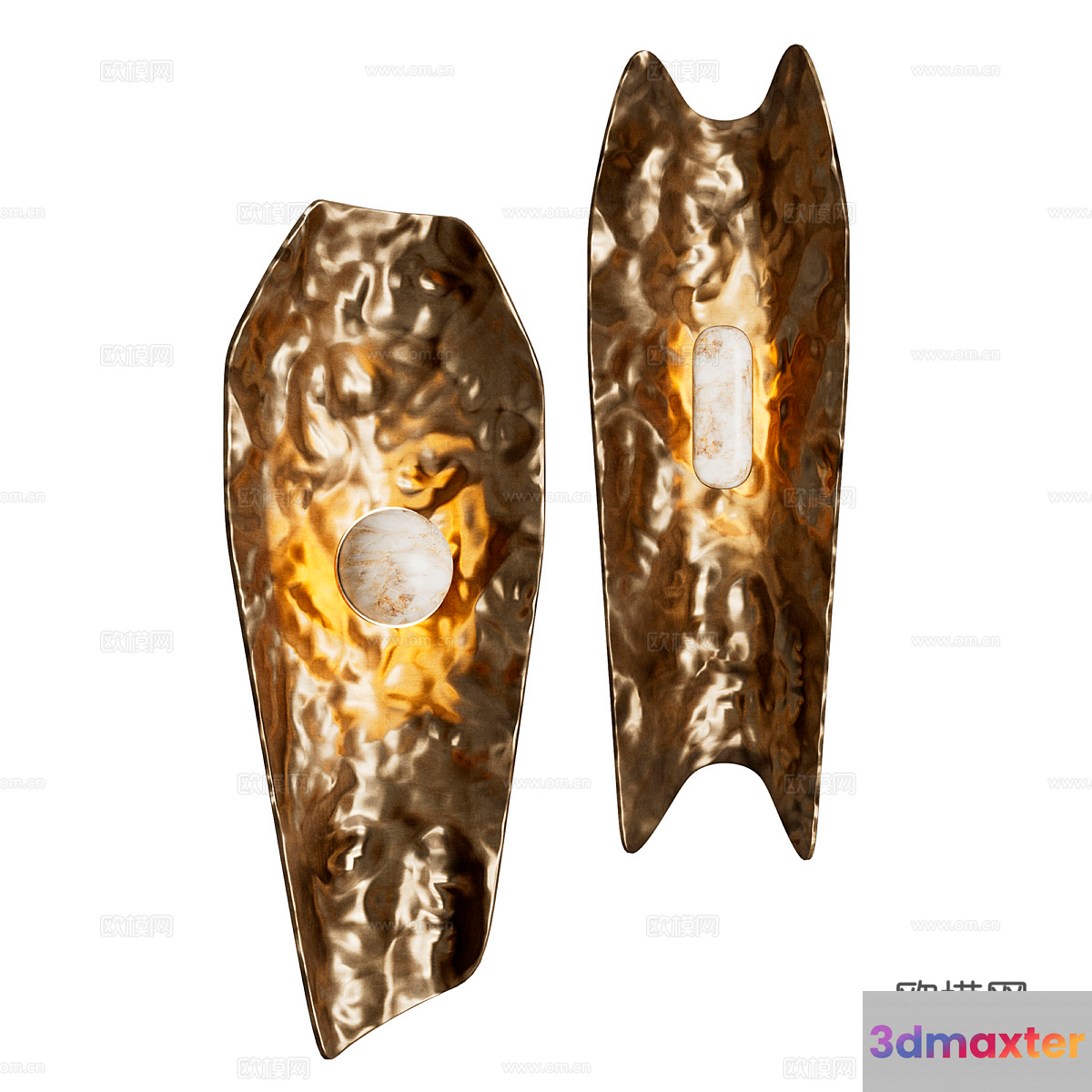 Gold And Silver Decorative Wall Sconces 3D Model - 22795 - VRAY Render