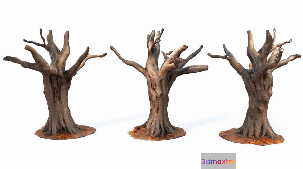 A Set Of Tree Sculptures 3D Model - 11385 - VRAY Render