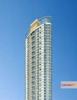 A Tall Building 3D Model - 9575 - VRAY Render