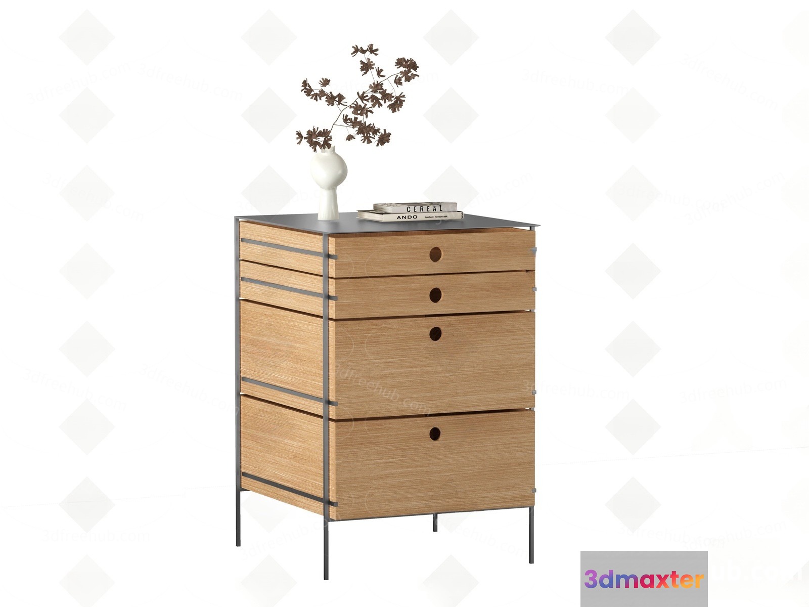 A Wooden Dresser 3D Model - 19396 - VRAY Render