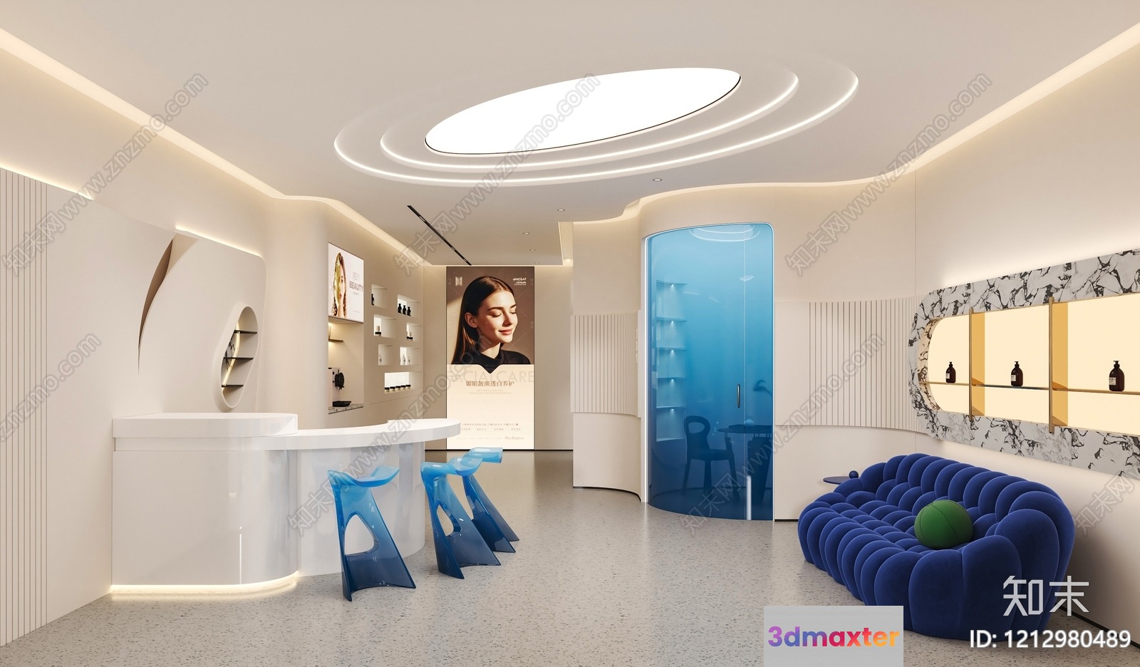 Modern Living Room 3D Model - 2035 - VRAY Render