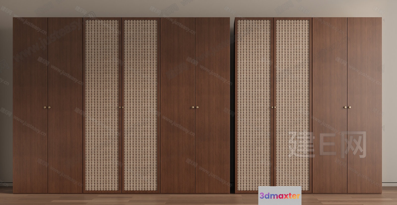 Wooden Storage Cabinets 3D Model - 9767 - VRAY Render