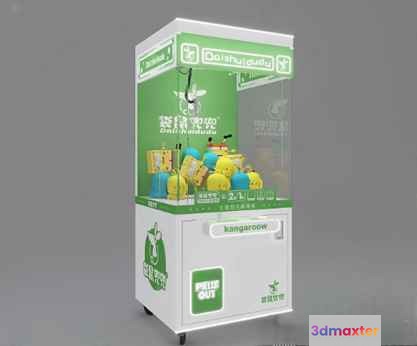 A White And Green Toy Dispenser 3D Model - 14629 - VRAY Render